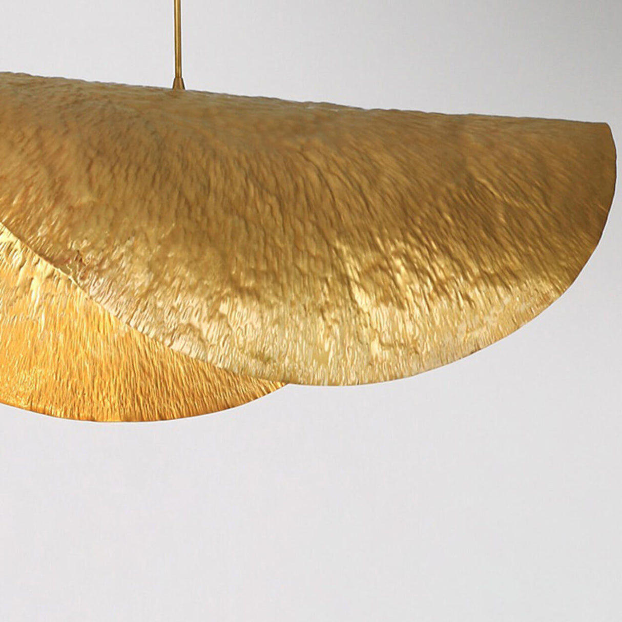 Art Deco Organic Curved Copper Pendant Light Flexible Length Image - 15