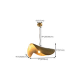 Art Deco Organic Curved Copper Pendant Light Flexible Length #size
