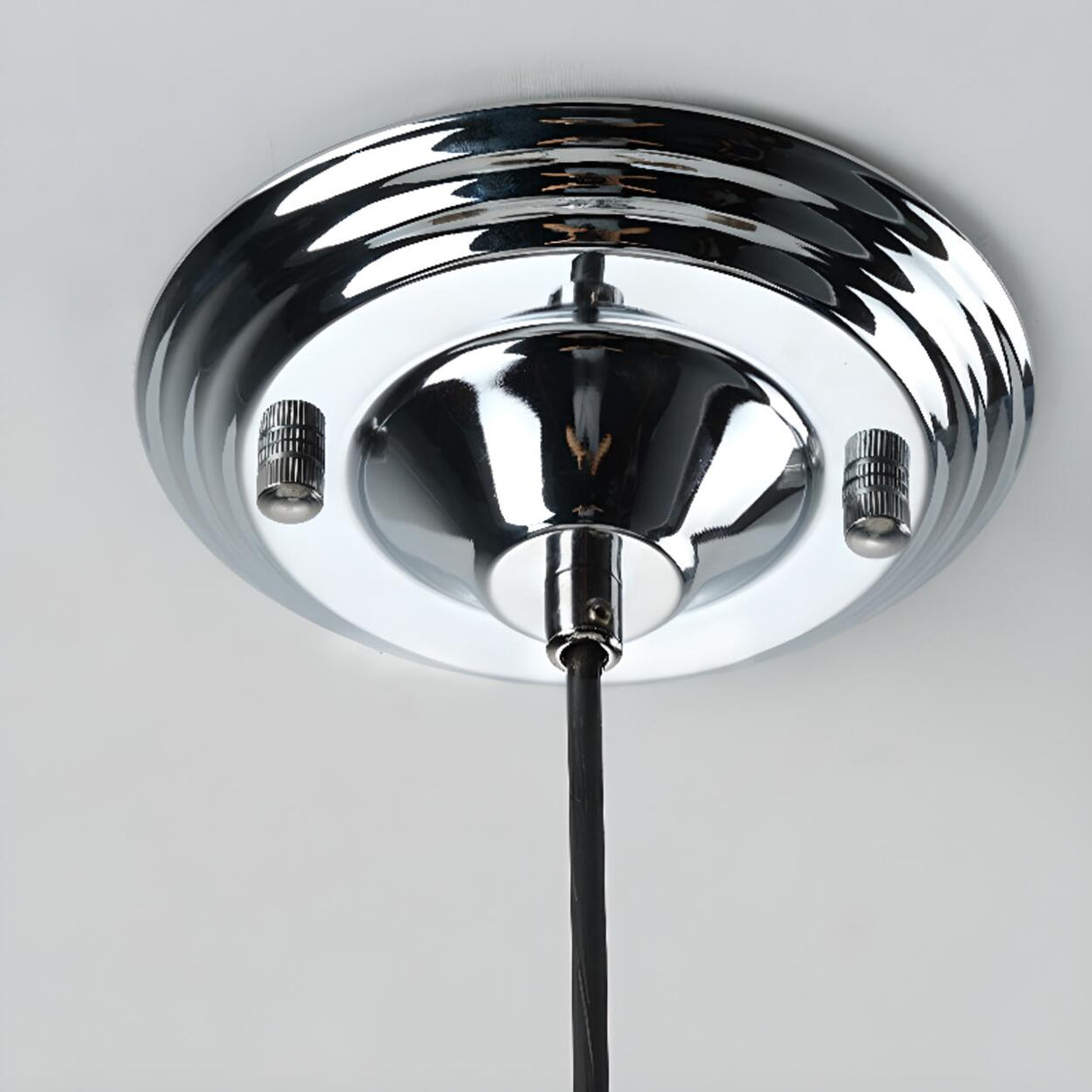 Art Deco White Glass Orb Smoke Glass Panel Chandelier Image - 16