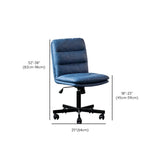 Art Deco Yellow Tilt Swivel Ergonomic Leather Office Chair #size