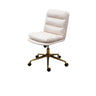 Art Deco Yellow Tilt Swivel Ergonomic Leather Office Chair Image - 4