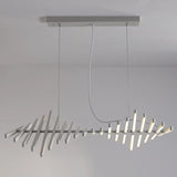 Art-Inspired Fishbone LED Dining Room Pendant Light Image - 11