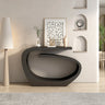 Artistic Abstract Metal Twist Design Black Console Table Image - 3