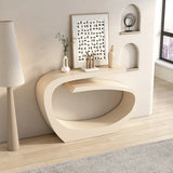 Artistic Abstract Metal Twist Design Black Console Table Image - 4