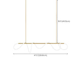 Artistic Adjustable LED Loop Island Pendant Light #size