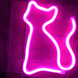 Artistic Animal Shaped Cat Plastic LED Night Light Image - 1