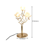 Artistic Branch Base Frosted Flower Shade Table Lamp #size