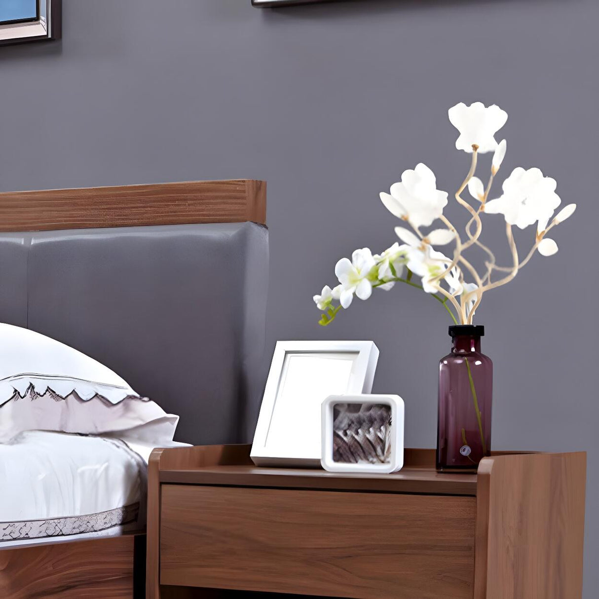 Artistic Branch Base Frosted Flower Shade Table Lamp Image - 3