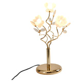 Artistic Branch Base Frosted Flower Shade Table Lamp Image - 5