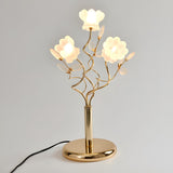 Artistic Branch Base Frosted Flower Shade Table Lamp Image - 6