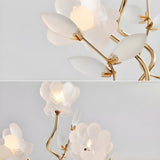 Artistic Branch Base Frosted Flower Shade Table Lamp Image - 9