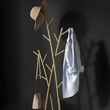 Artistic Branch Gold Metal Entryway Freestanding Coat Rack Image - 9