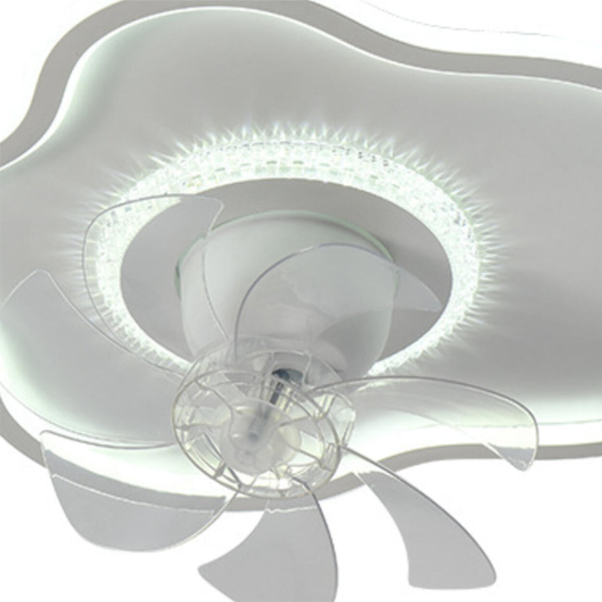 Artistic Cloud-Shaped Ceiling Fan with LED Lighting Image - 16