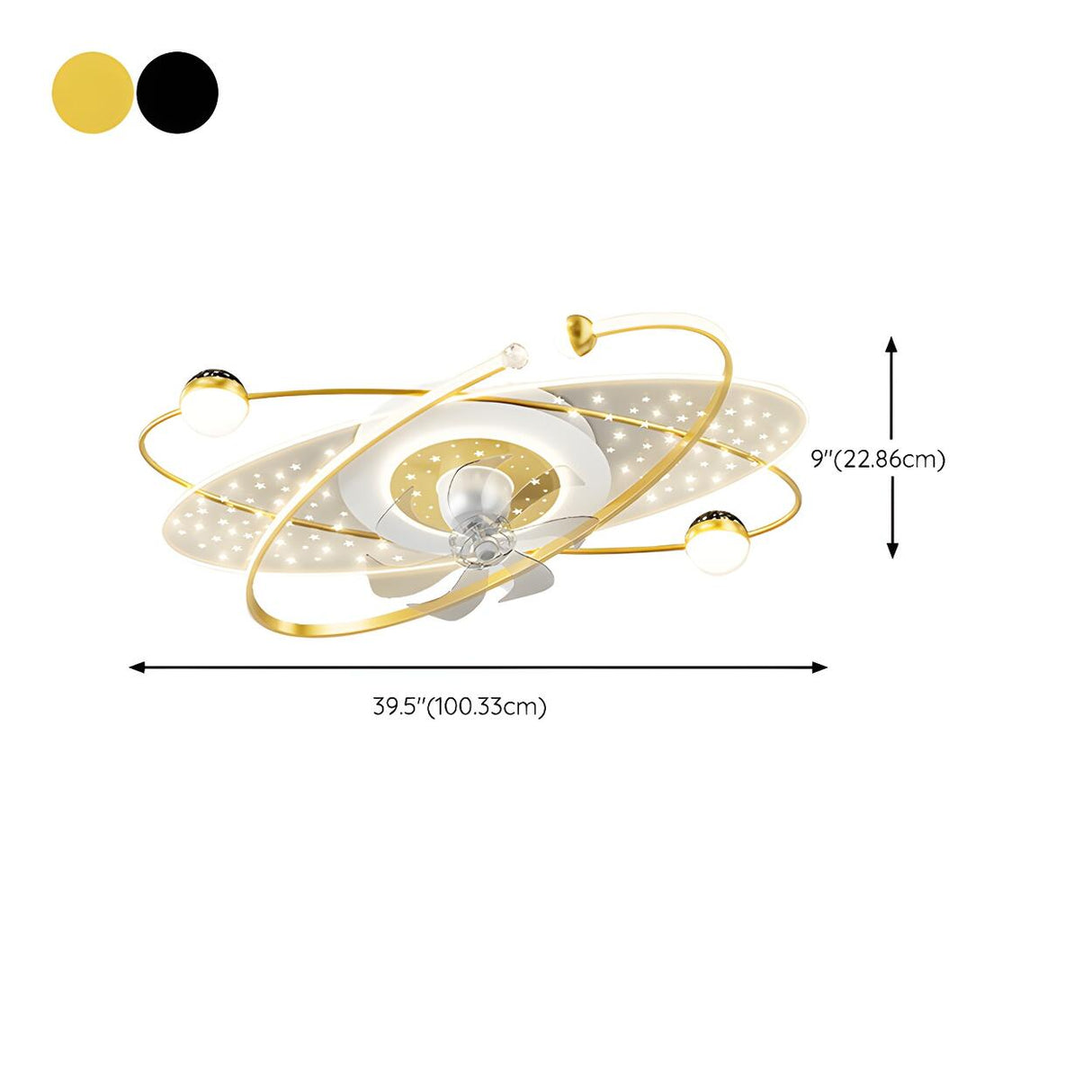 Artistic Creative Galaxy Ceiling Fan with LED Light 