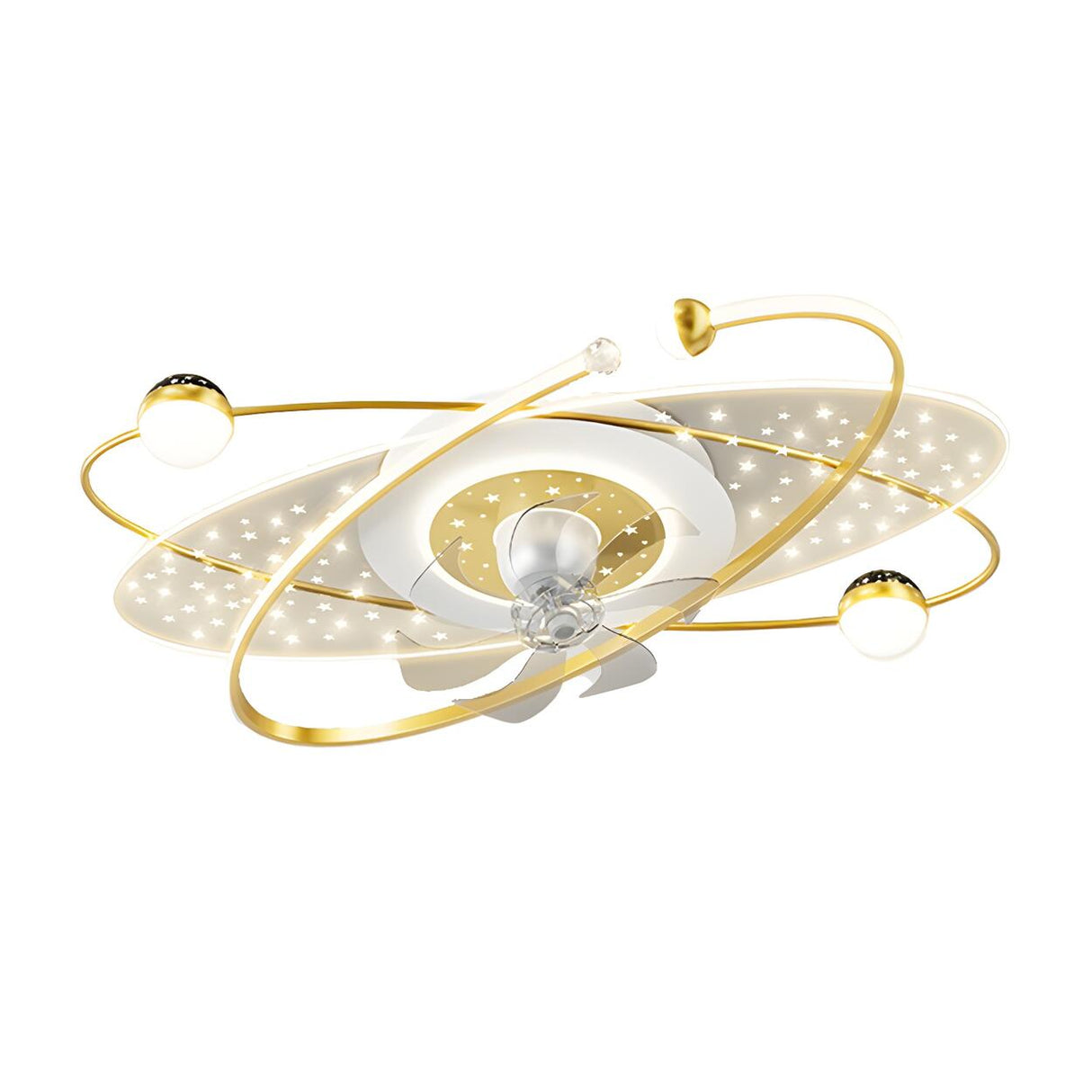 Artistic Creative Galaxy Ceiling Fan with LED Light Image - 5