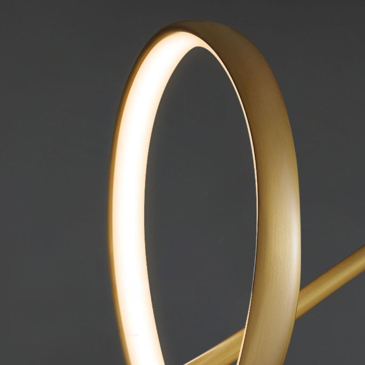Artistic Dining Room Gold Wave Island Ceiling Light Image - 9