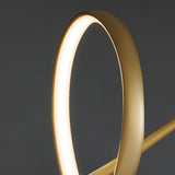Artistic Dining Room Gold Wave Island Ceiling Light Image - 9