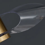 Artistic Firefly Crystal Decor Brass Ceiling Fan Light Image - 6