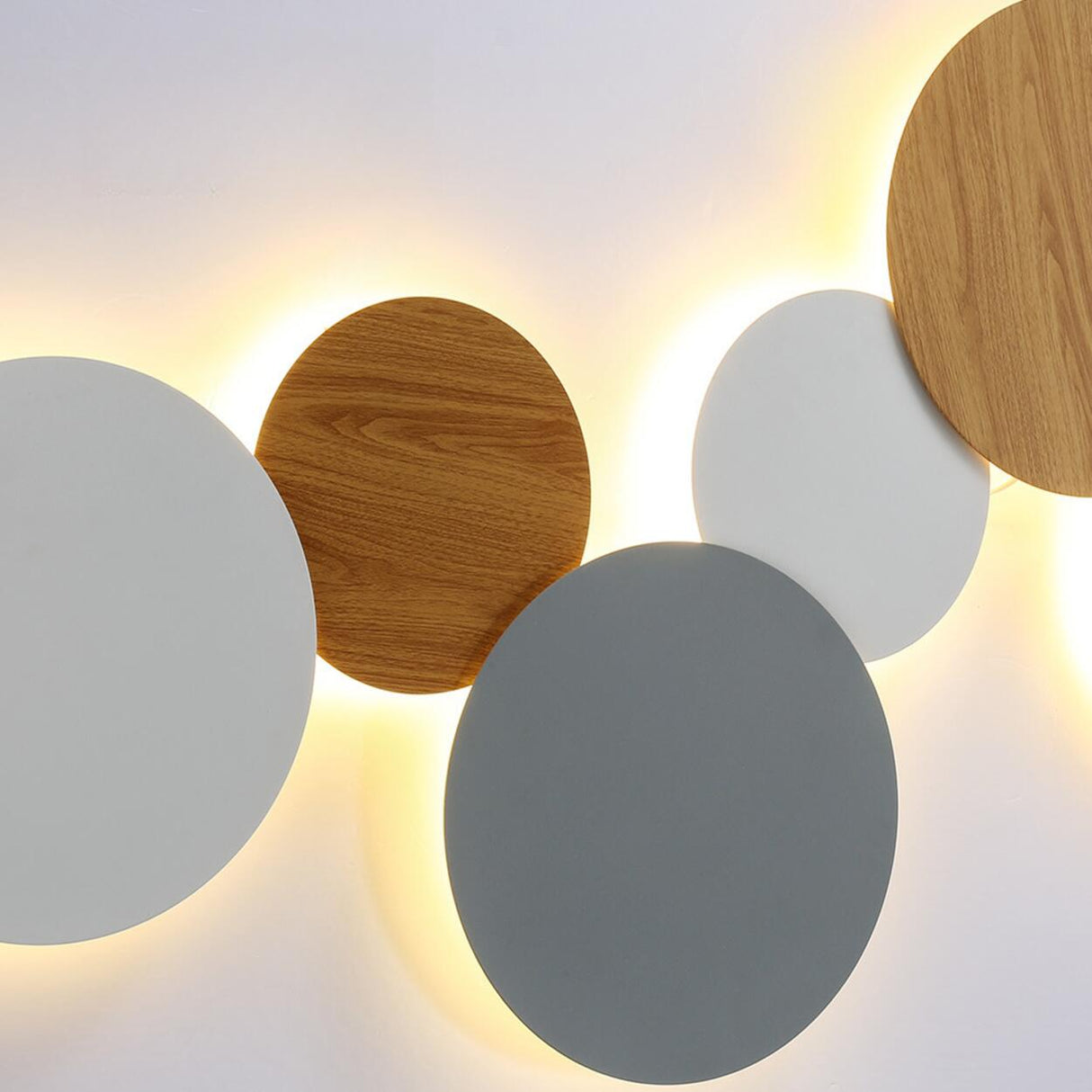 Artistic Geometric Circle LED Wall Light Image - 11