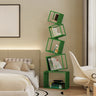 Artistic Geometric Iron Vertical Open Shelves Bookshelf Image - 11