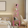 Artistic Geometric Iron Vertical Open Shelves Bookshelf Image - 12