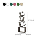 Artistic Geometric Iron Vertical Open Shelves Bookshelf Image - 29