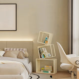 Artistic Geometric Iron Vertical Open Shelves Bookshelf Image - 21