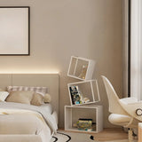 Artistic Geometric Iron Vertical Open Shelves Bookshelf Image - 23
