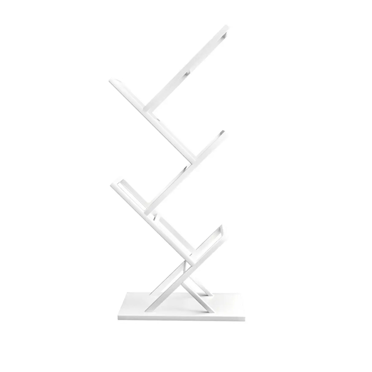 Artistic Geometric Iron Vertical Open Shelves Bookshelf Image - 26