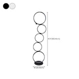 Artistic Modern Stacked Ring LED Bedside Floor Lamp #size