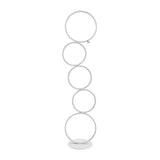 Artistic Modern Stacked Ring LED Bedside Floor Lamp Image - 3