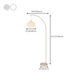 Artistic Modern White Linterna Arch Metal Floor Lamp #size