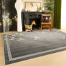 Artistic Rectangle Polyester Grey Floral Area Rug Image - 2