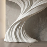 Artistic Rectangular Fiberglass Stump Base Console Table Image - 7