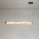 Artistic Rectangular Wavy Glass Island Pendant Light Image - 6