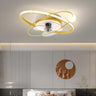 Artistic Ring Track Modern Ceiling Fan with LED Light Image - 3