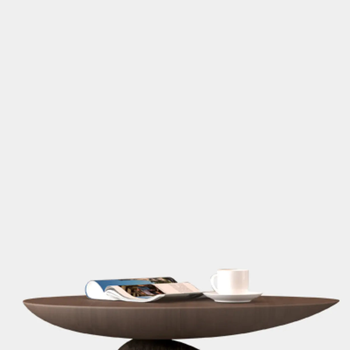 Artistic Sculptural Modern Abstract Base Oval Side Table Image - 10