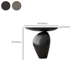 Artistic Sculptural Modern Abstract Base Oval Side Table #size