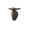 Artistic Sculptural Modern Abstract Base Oval Side Table Image - 3