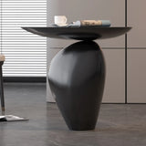 Artistic Sculptural Modern Abstract Base Oval Side Table Image - 6