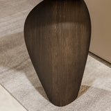 Artistic Sculptural Modern Abstract Base Oval Side Table Image - 7