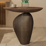 Artistic Sculptural Modern Abstract Base Oval Side Table Image - 8