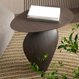 Artistic Sculptural Modern Abstract Base Oval Side Table Image - 9
