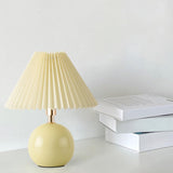 Artistic Spherical Ceramic Base Bedside Table Lamp Image - 4