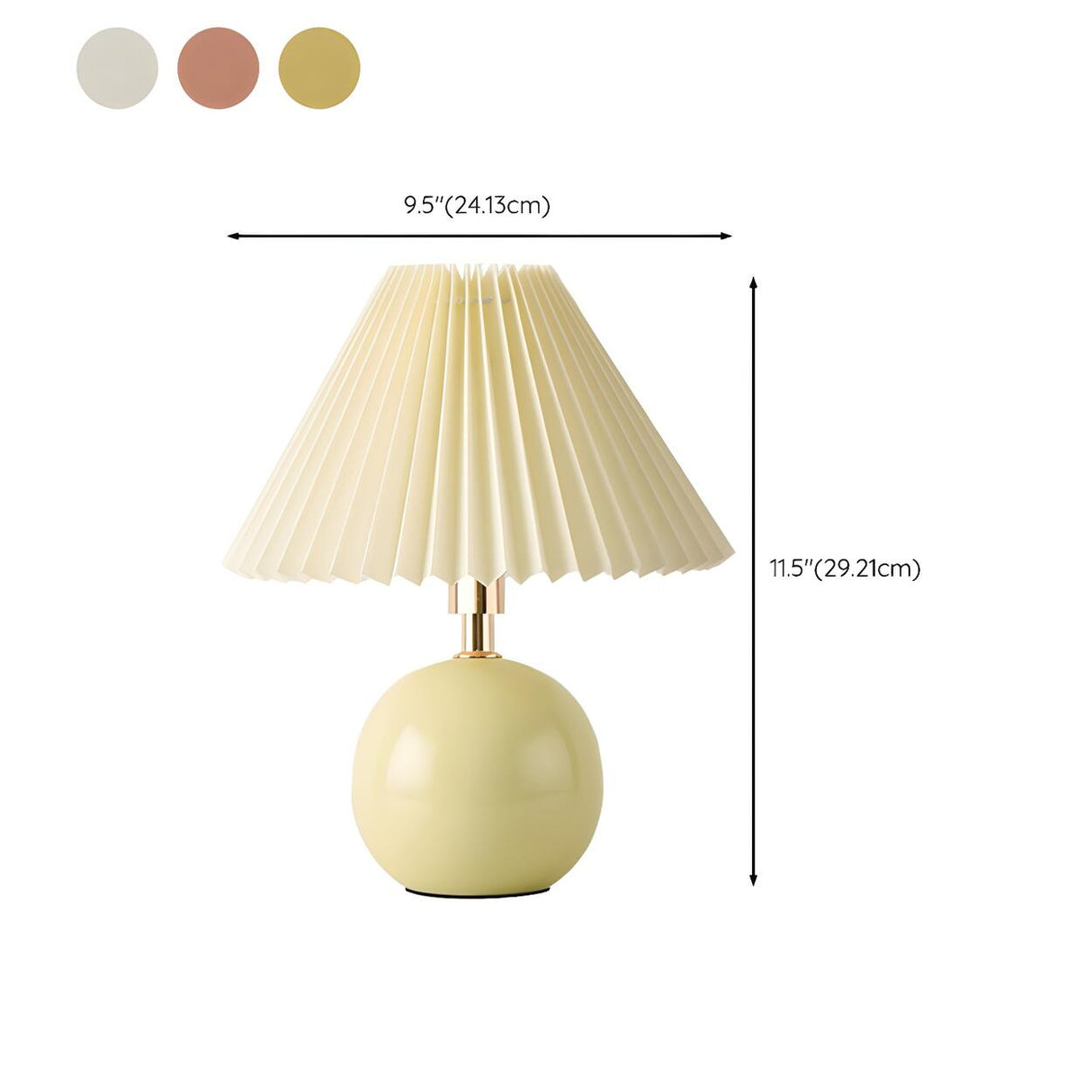 Artistic Spherical Ceramic Base Bedside Table Lamp 