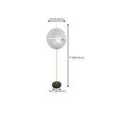 Artistic Spherical Glass PostKrisi F 64 Floor Lamp #size