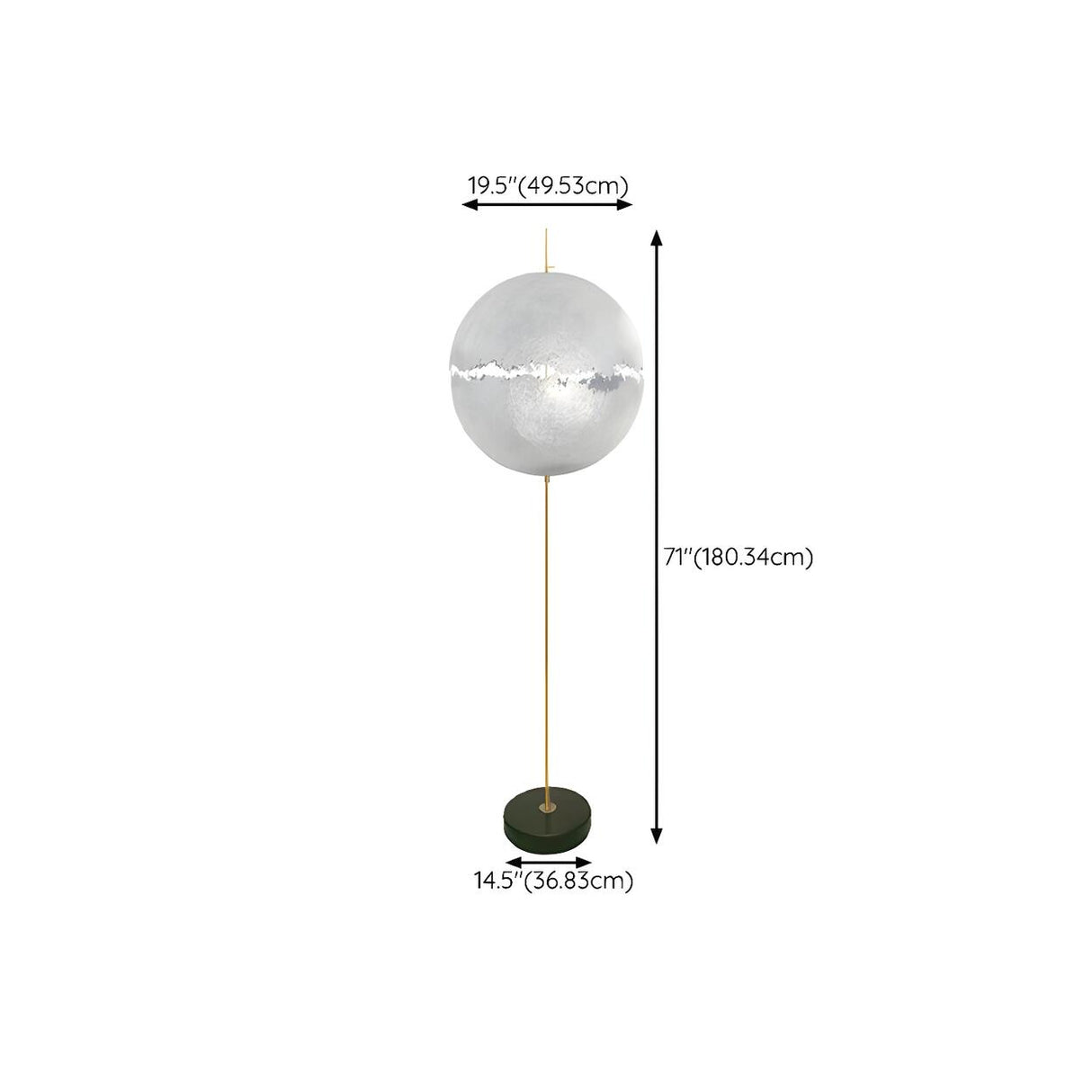 Artistic Spherical Glass PostKrisi F 64 Floor Lamp Image - 13