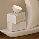 Artistic Stone White Abstract Base Narrow Console Table Image - 12