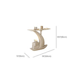 Artistic Stone White Abstract Base Narrow Console Table #size