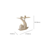 Artistic Stone White Abstract Base Narrow Console Table Image - 14